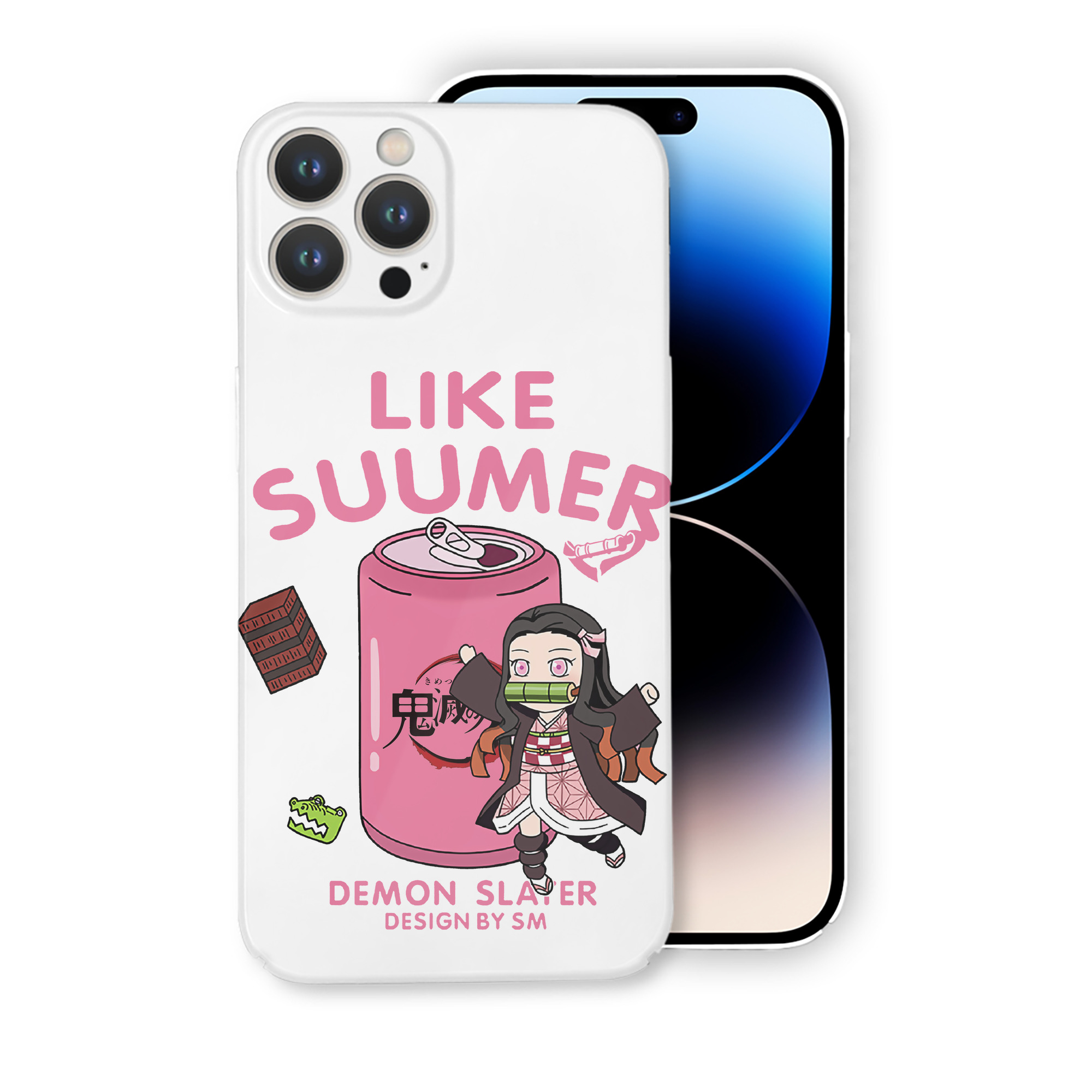 （画像用） 鬼滅の刃（きめつのやいば）竈門 禰󠄀豆子／かまど ねずこ Kamado Nezuko 【iPhone 14シリーズ対応】ハードケース